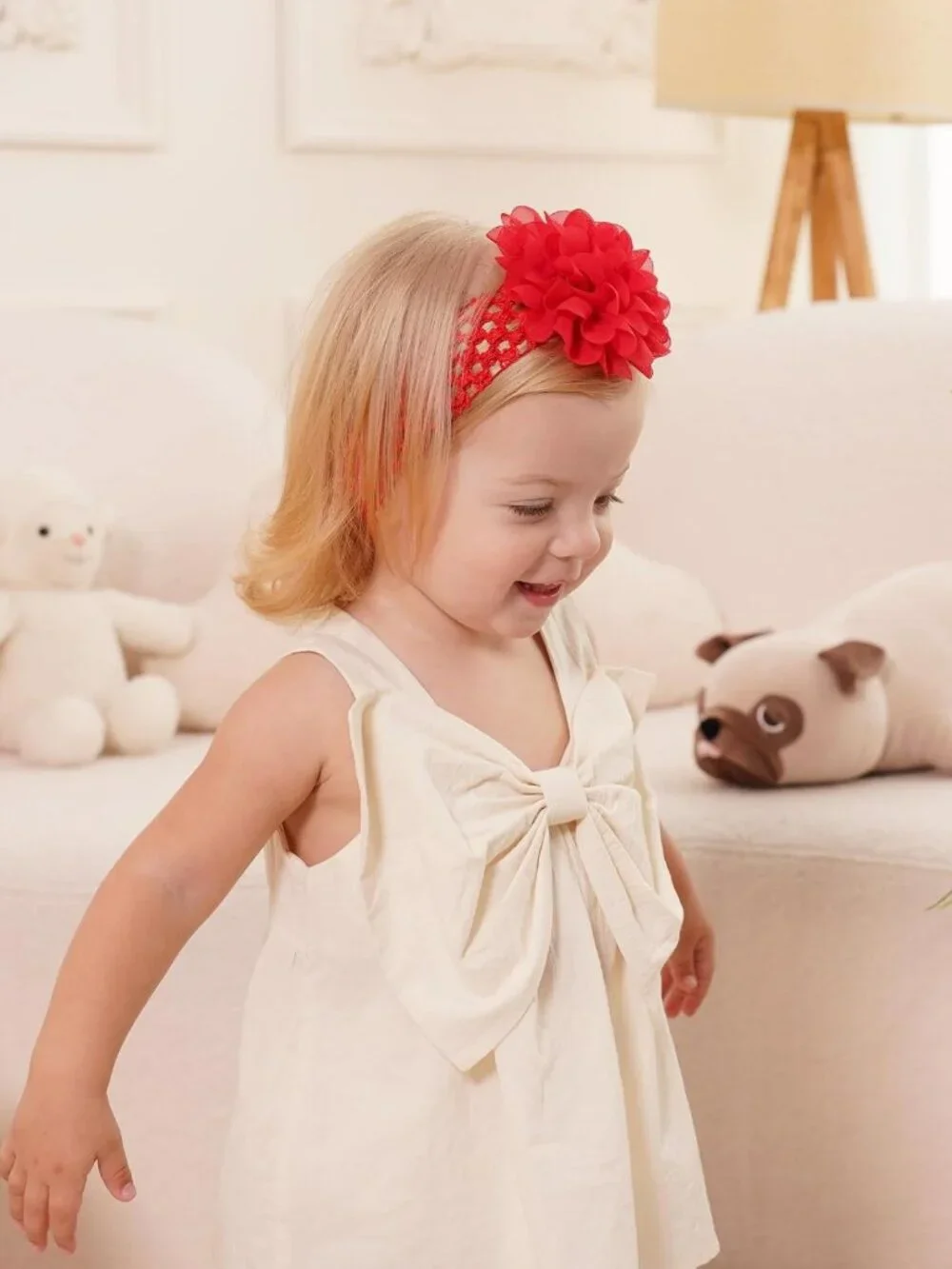 18pcs Baby Girls Soft Stretchy Headbands with Chiffon Flowers - Cute Hair